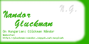 nandor gluckman business card